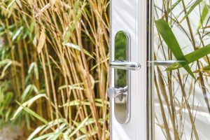 Modern house design entrance with premium double-glazed door systems and contemporary styling